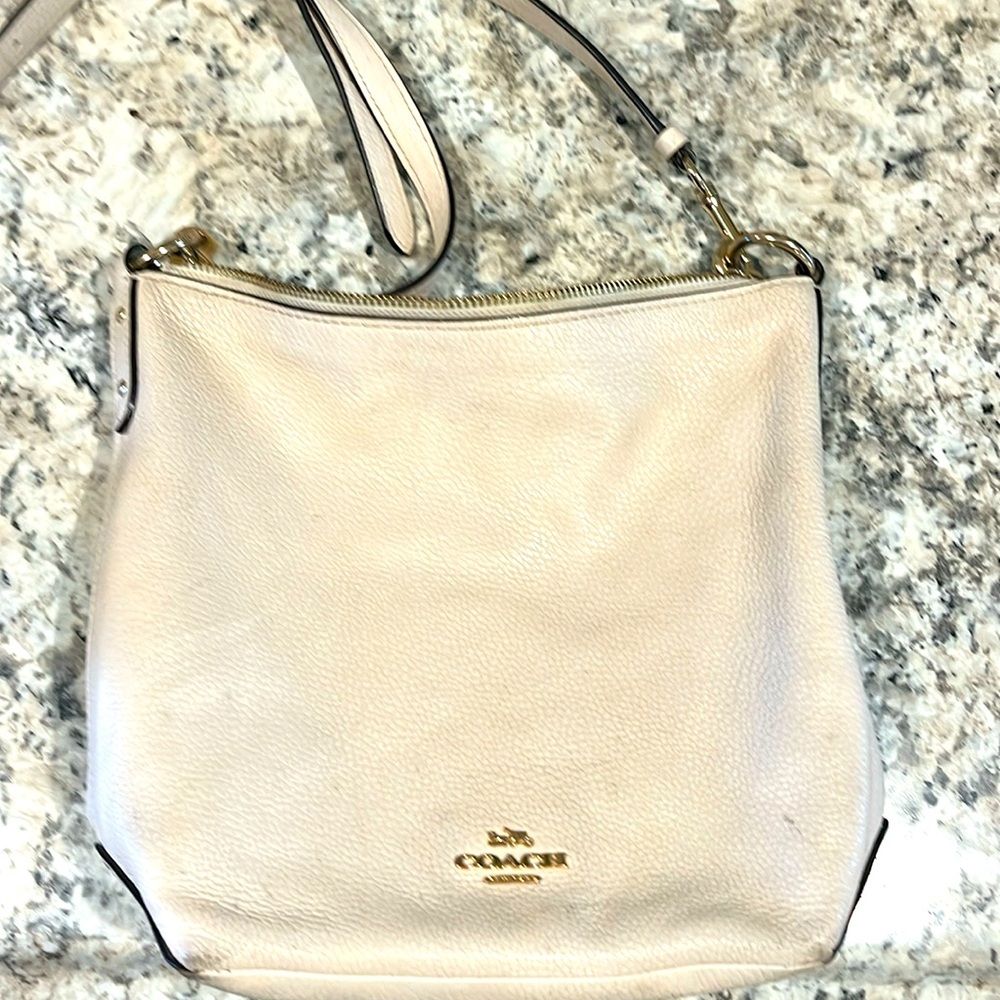 Cream Coach purse